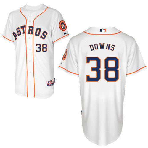 Darin Downs #38 MLB Jersey-Houston Astros Men's Authentic Home White Cool Base Baseball Jersey